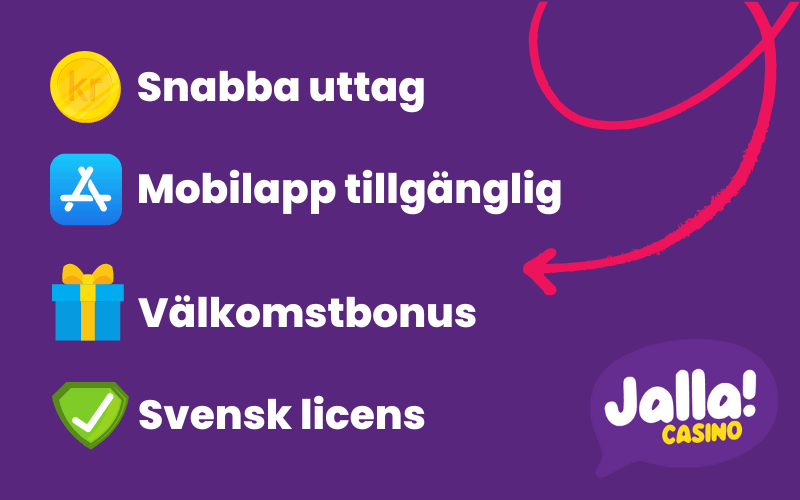F&ouml;rdelar med Jalla Casino